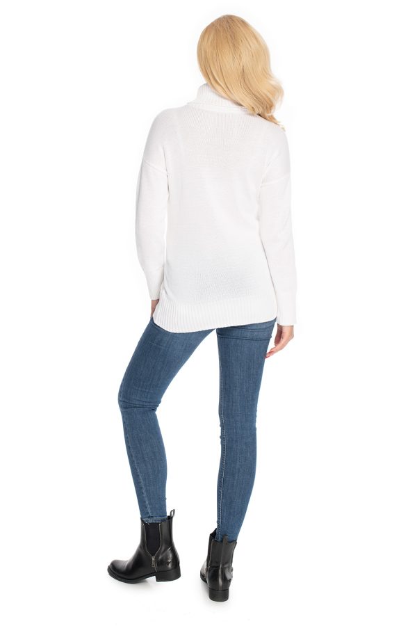 Beige Pregnancy Sweater in Sweter Ciążowy with Acrylic and Cotton