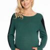 Green Pregnancy Sweater in Sweter Ciążowy with Acrylic