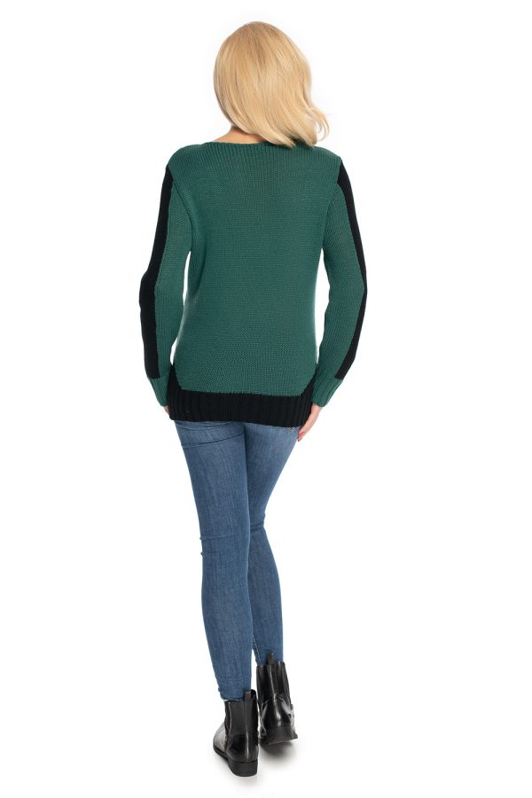 Green Pregnancy Sweater in Sweter Ciążowy with Acrylic