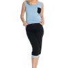 Blue Pregnancy Pajamas in Maternity Nightwear with Spandex and Viscose