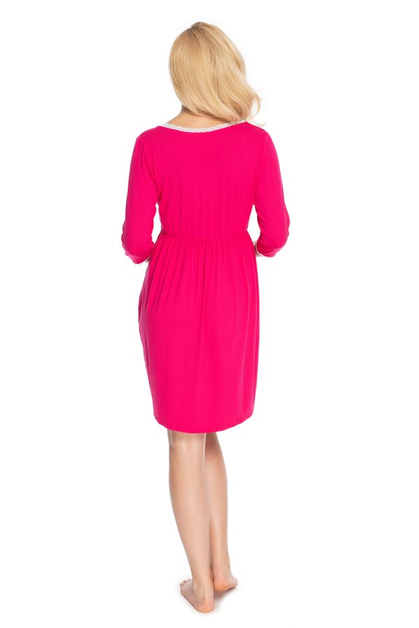 Pink Maternity Nightgown in Maternity Nightwear with Spandex and Viscose