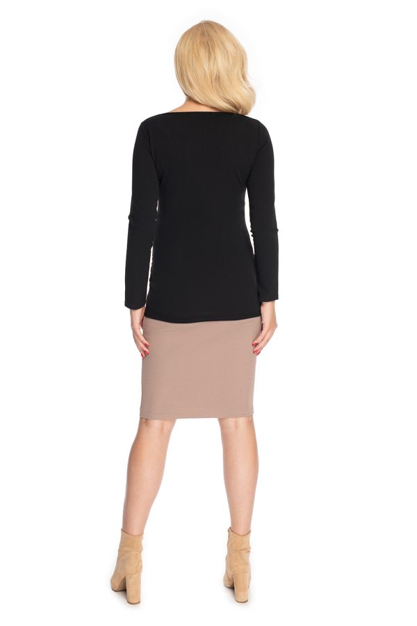 Black Maternity Blouse in Maternity Blouses with Polyester