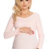 Pink Maternity Blouse in Maternity Blouses with Polyester