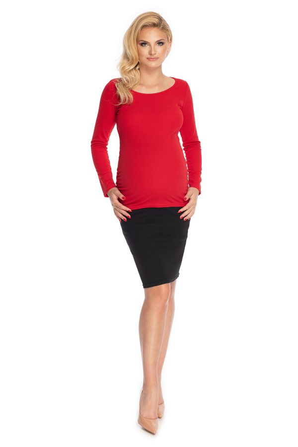 Red Maternity Blouse in Maternity Blouses with Polyester