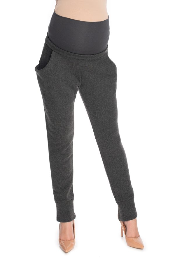 Grey Maternity Pants in Maternity Trousers with Cotton and Spandex