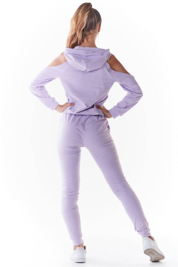 Violet Tracksuit Trousers in Women`s Tracksuit Bottoms, Sports Pants with Cotton and Lycra