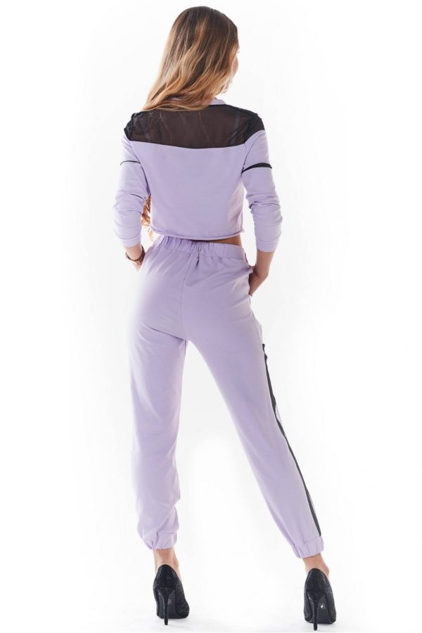 Violet Tracksuit Trousers in Women`s Tracksuit Bottoms, Sports Pants with Cotton and Lycra
