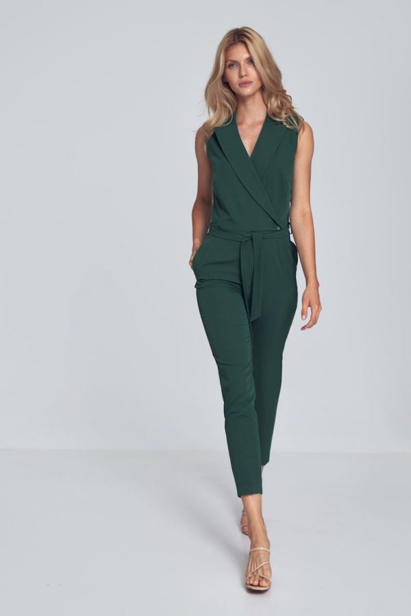 Green Suit in Playsuits For Women with Polyester and Viscose