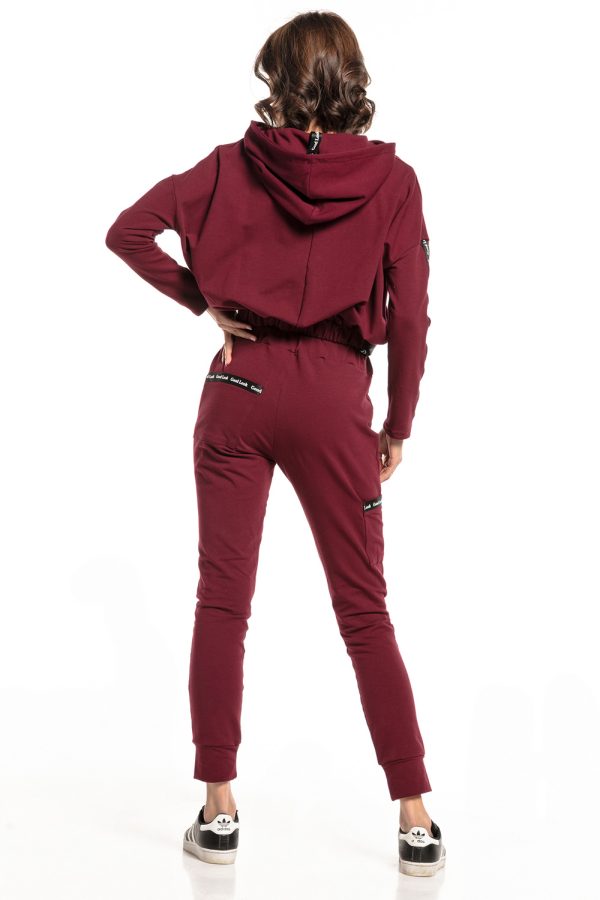 Red Tracksuit Trousers 3 in Cotton and Polyester