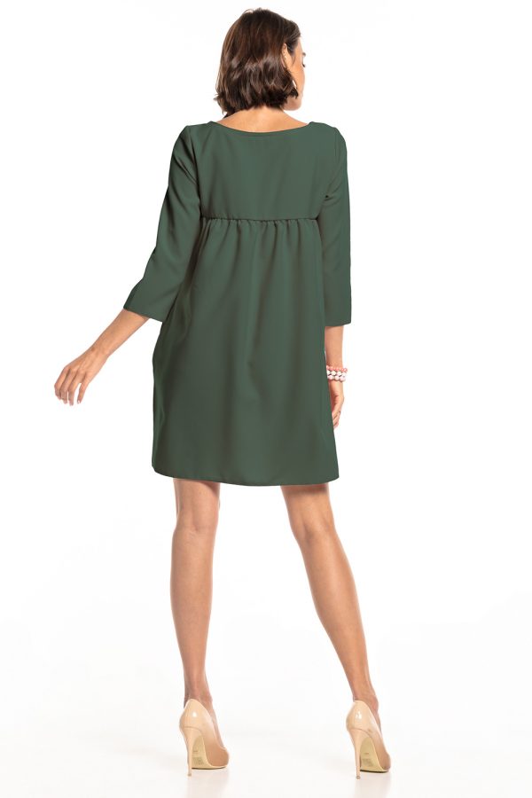 Green Daydress in Day Dresses with Spandex and Polyester