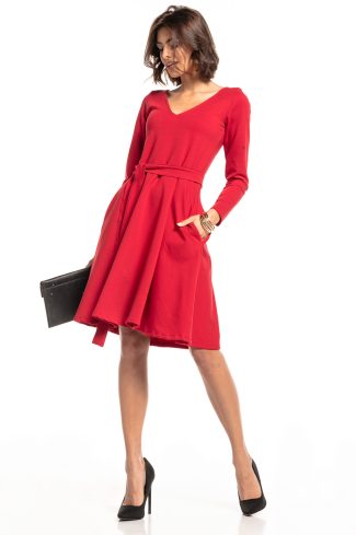 Red Daydress 3 in Cotton, Spandex and Polyester
