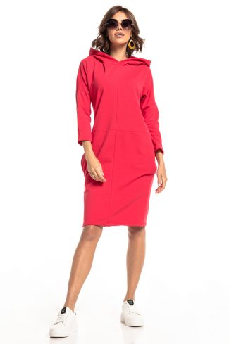 Red Daydress in Day Dresses with Cotton, Spandex and Polyester