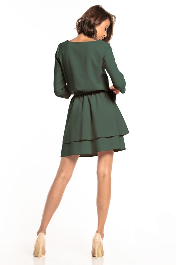 Green Daydress in Day Dresses with Spandex and Polyester