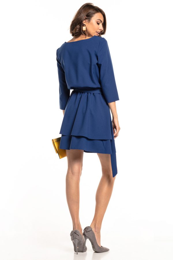 Navy Blue Daydress 6 in Spandex and Polyester
