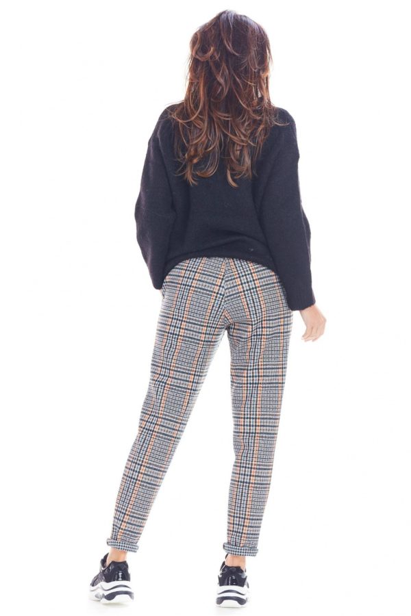 Navy Blue Women Trousers in Pants, Trousers, Shorts with Spandex and Polyester