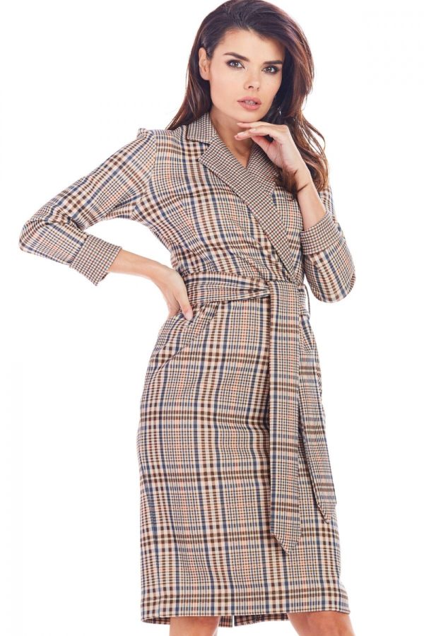 Brown Daydress in Day Dresses with Spandex and Polyester