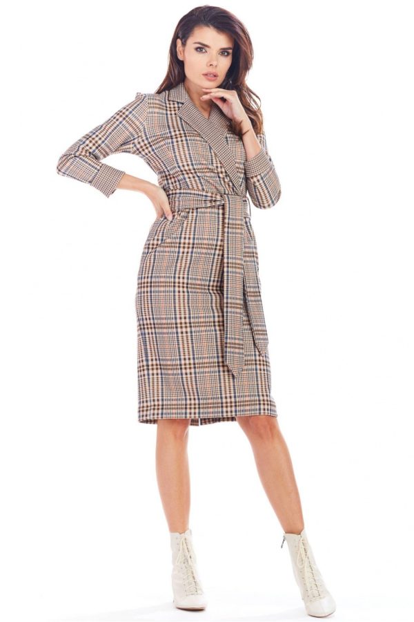 Brown Daydress in Day Dresses with Spandex and Polyester