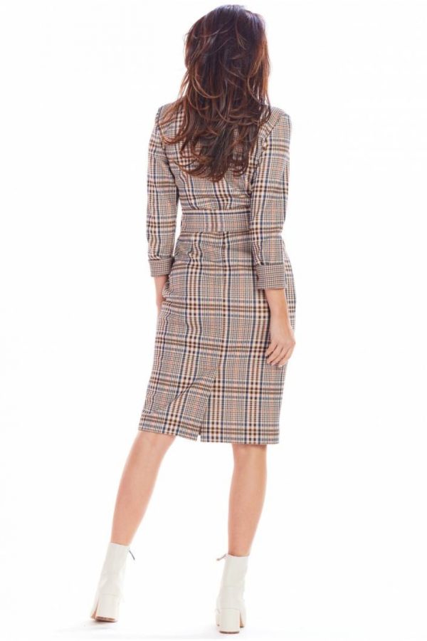 Brown Daydress in Day Dresses with Spandex and Polyester