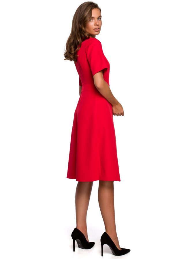 Red Daydress in Day Dresses with Spandex and Polyester