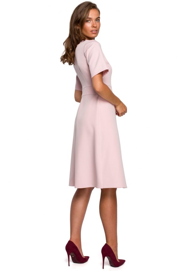 Pink Daydress in Day Dresses with Spandex and Polyester