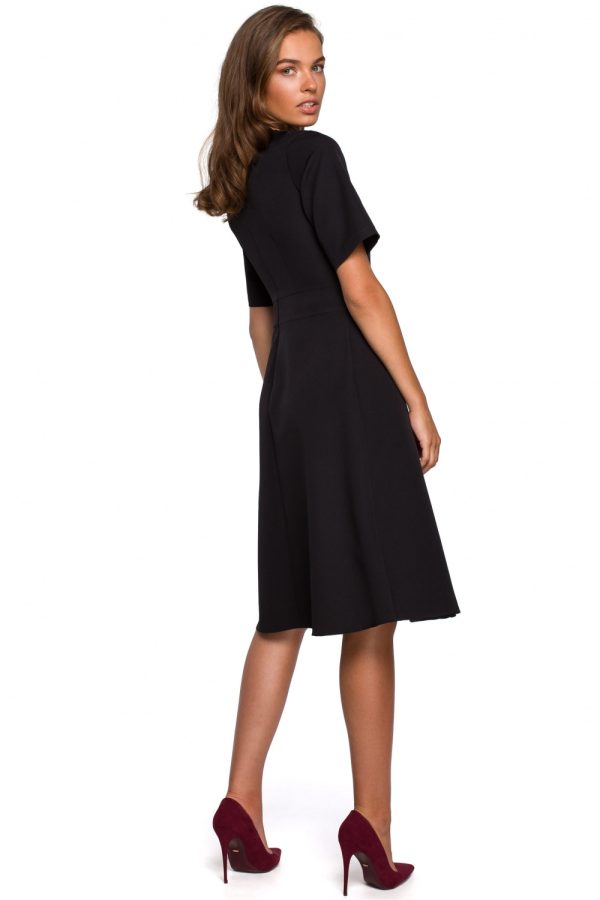 Black Daydress in Day Dresses with Spandex and Polyester