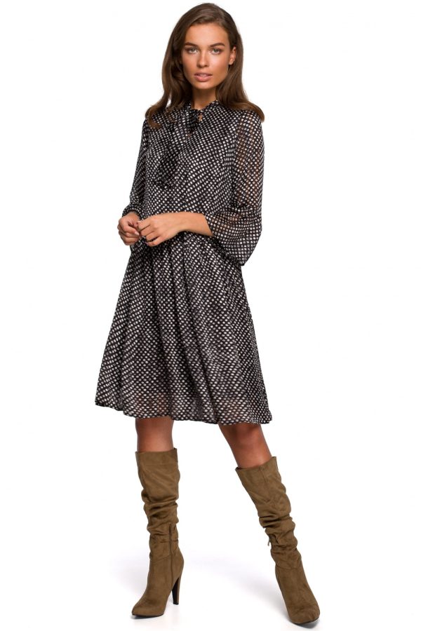 Black Daydress in Day Dresses with Polyester