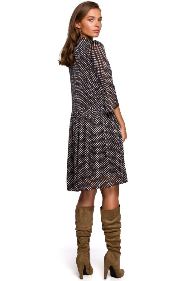 Black Daydress in Day Dresses with Polyester
