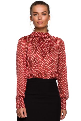 Red Blouse in Women`s Blouses, Tunics with Polyester