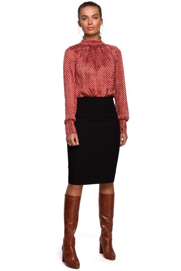 Red Blouse in Women`s Blouses, Tunics with Polyester