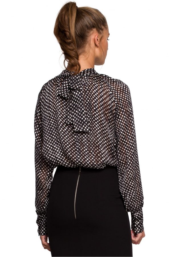 Black Blouse in Women`s Blouses, Tunics with Polyester