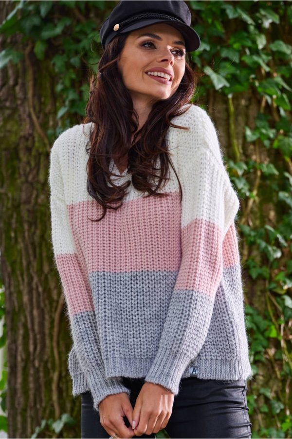 Pink Jumper in Sweaters, Pullovers, Jumpers, Turtlenecks, Boleros, Shrugs with Polyamide, Polyacrylic and Polyester