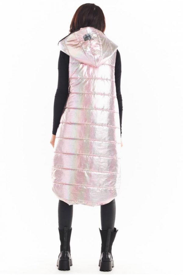 Pink Gilet in Women`s Coats, Jackets with Polyester