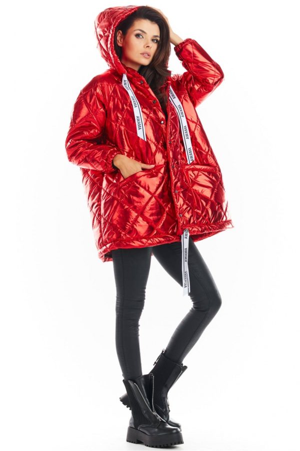 Red Jacket in Women`s Coats, Jackets with Polyester