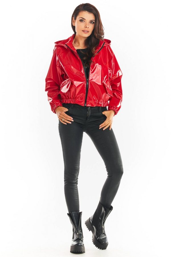Red Jacket in Women`s Coats, Jackets with Polyester