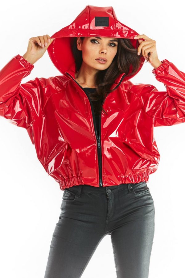 Red Jacket in Women`s Coats, Jackets with Polyester