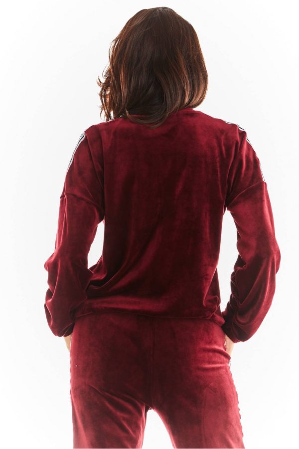 Red Sweatshirt in Sweatshirts For Women with Polyester and Spandex