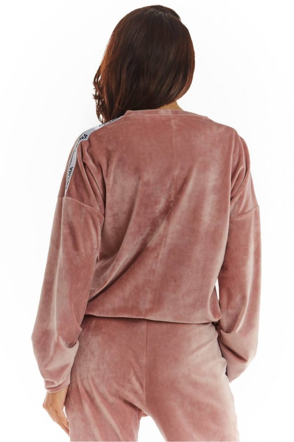 Pink Sweatshirt in Sweatshirts For Women with Polyester and Spandex