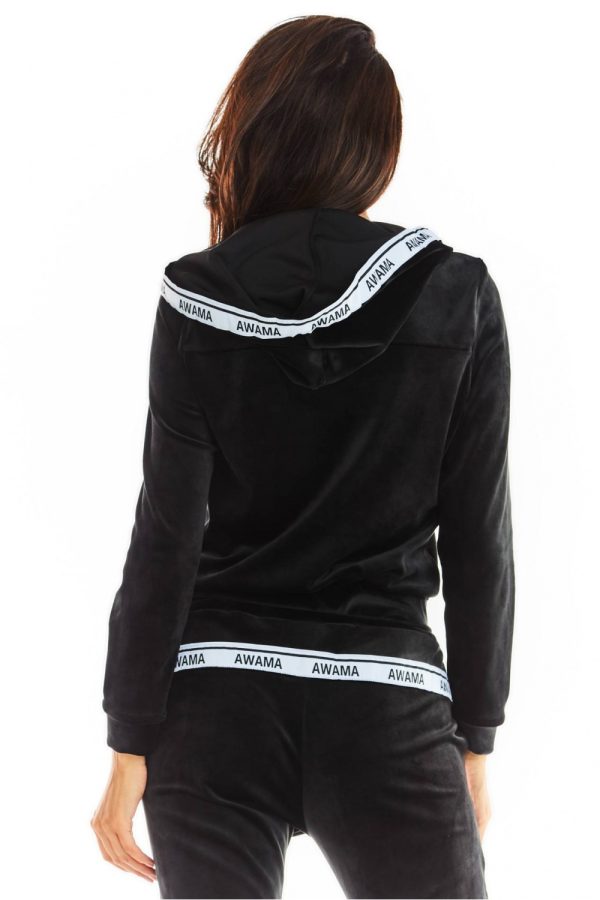 Black Sweatshirt in Sweatshirts For Women with Polyester and Spandex