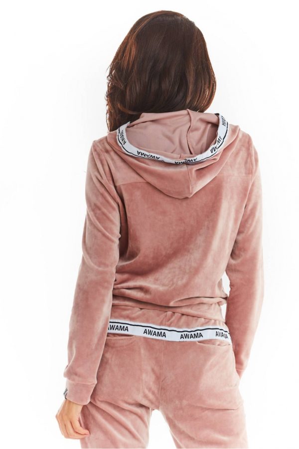 Pink Sweatshirt in Sweatshirts For Women with Polyester and Spandex