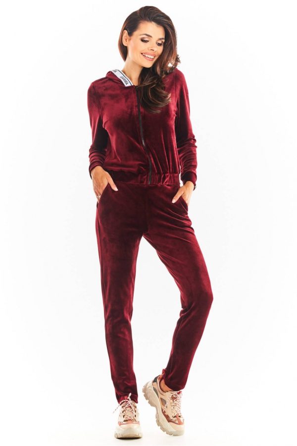 Red Sweatshirt in Sweatshirts For Women with Polyester and Spandex