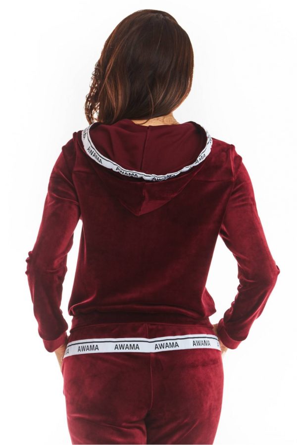 Red Sweatshirt in Sweatshirts For Women with Polyester and Spandex