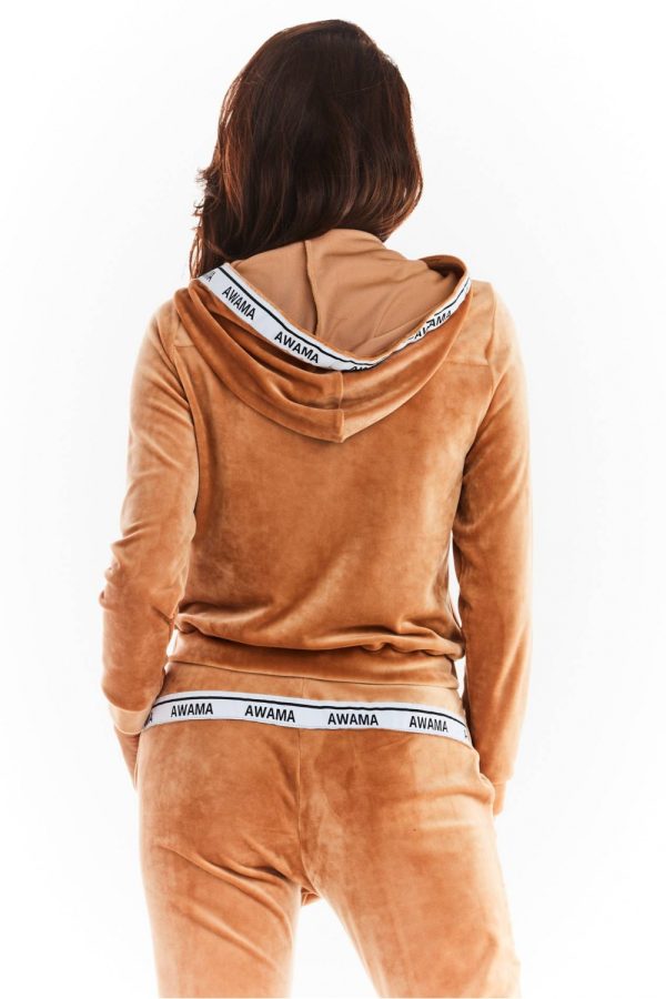 Beige Sweatshirt in Sweatshirts For Women with Polyester and Spandex