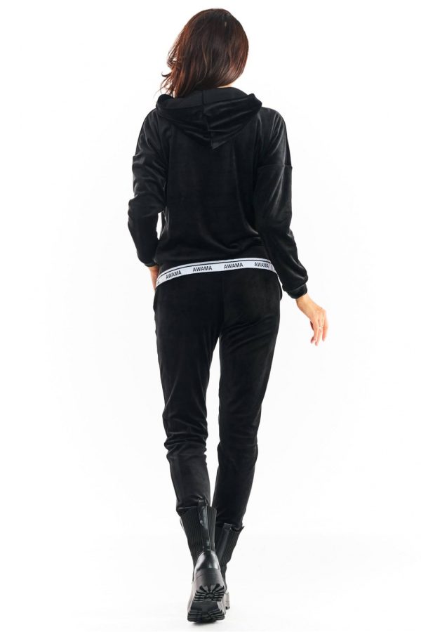 Black Tracksuit Trousers in Women`s Tracksuit Bottoms, Sports Pants with Polyester and Spandex