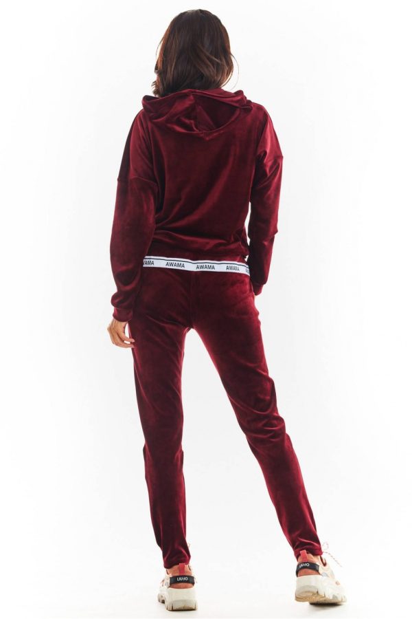 Red Tracksuit Trousers in Women`s Tracksuit Bottoms, Sports Pants with Polyester and Spandex