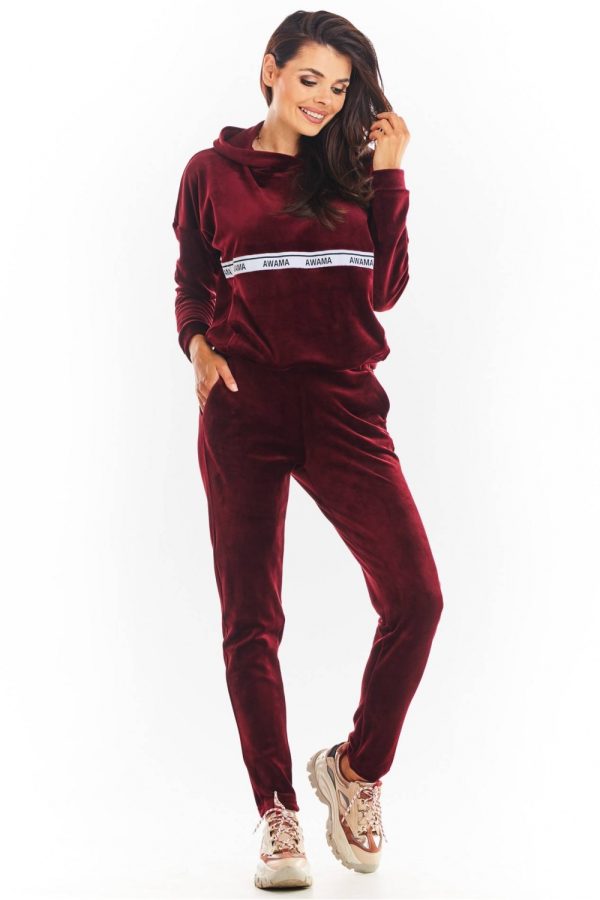 Red Sweatshirt in Sweatshirts For Women with Polyester and Spandex