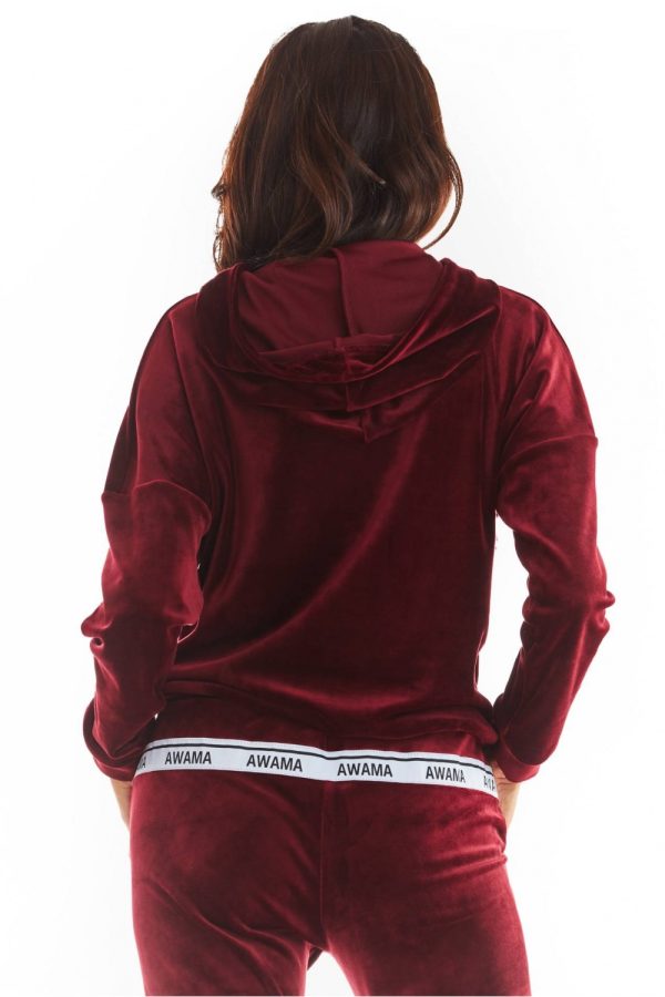 Red Sweatshirt in Sweatshirts For Women with Polyester and Spandex
