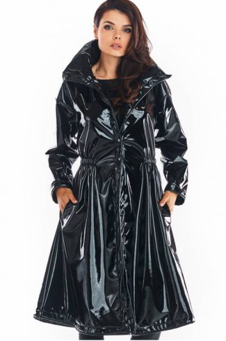 Black Coat in Women`s Coats, Jackets with Polyester