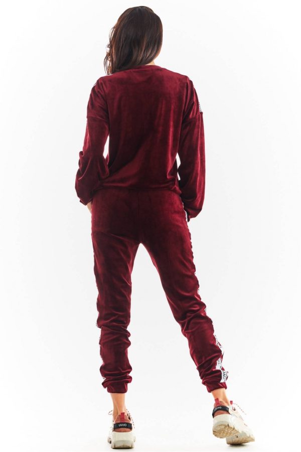Red Tracksuit Trousers in Women`s Tracksuit Bottoms, Sports Pants with Polyester and Spandex