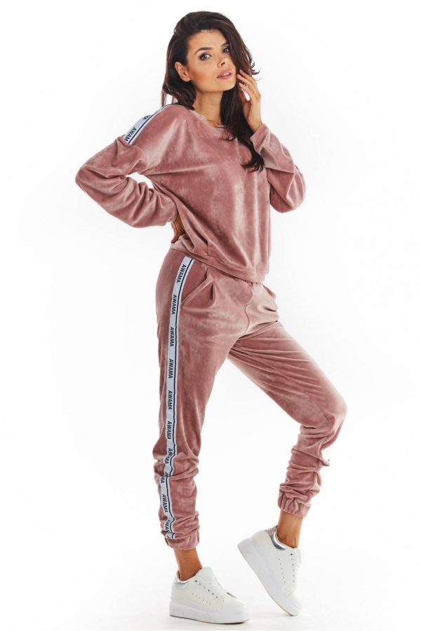 Pink Tracksuit Trousers in Women`s Tracksuit Bottoms, Sports Pants with Polyester and Spandex