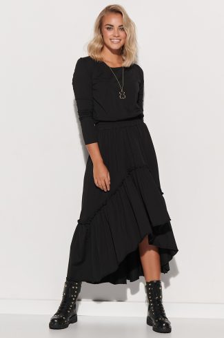 Black Daydress in Day Dresses with Cotton and Spandex